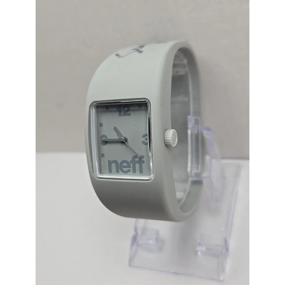 Neff Bandit Sean Malto Signed 2012 Grey Square Analog Watch 5ATM New Battery LXL